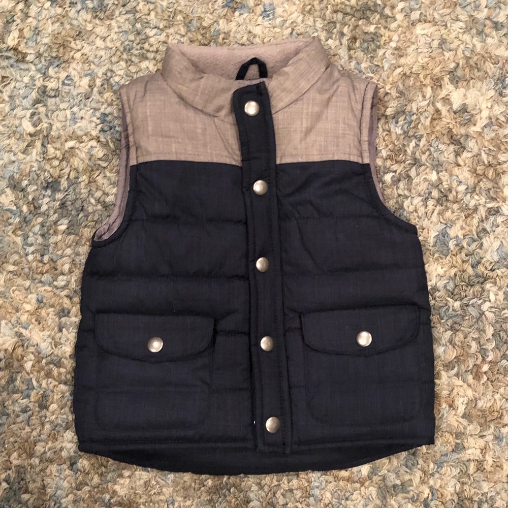 Cherokee Navy/Gray puffy vest 2T